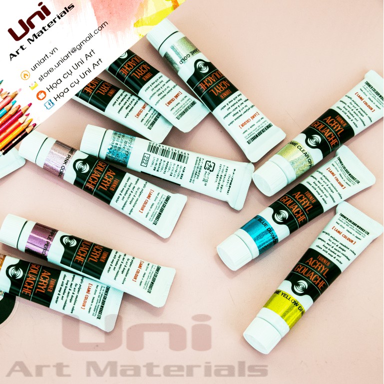 (THANH LÝ GIÁ GỐC) Màu nhũ Acrylc Gouche Turner 20ml