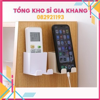 SP71 Giá kệ đựng remote điều khiển , hộp để điện thoại khi sạc dán tường đa năng d