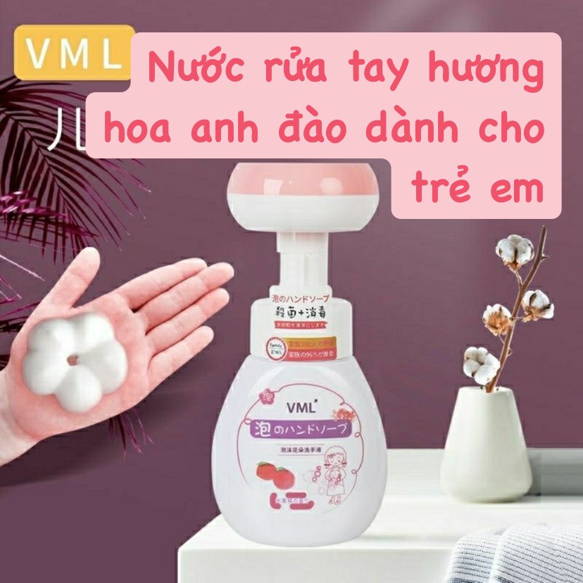 Nước Rửa Tay Nội địa Nhật tạo bọt Hình bông hoa độc đáo Hương Đào, Kiwi