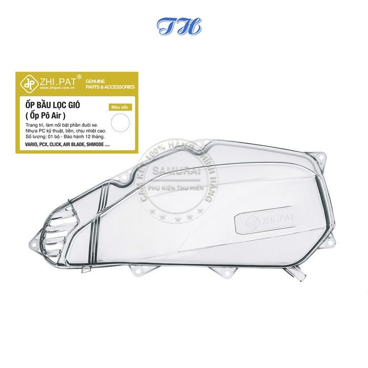 Ốp lọc gió cho xe Vario 2018, PCX, Click Thái, AB, SH mode trong suốt chính hãng zhipat