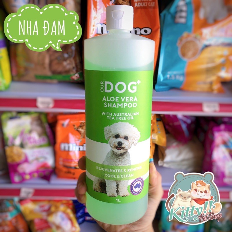 Dầu tắm Úc Our Dog 1L - Sữa tắm thơm, dưỡng lông, khử mùi hôi dành cho chó, mèo 1 lít - Kitty Pet Shop