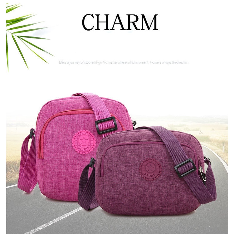 Túi Đeo Chéo Mini Vải Canvas Phong Cách Mới Cho Nam