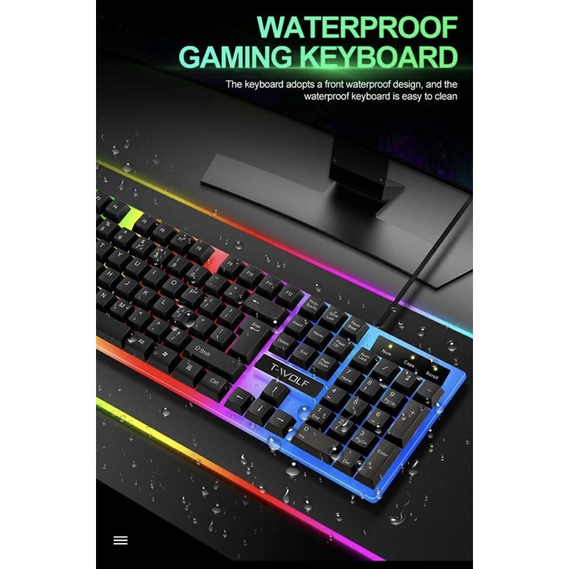 Chuột Phím ☀Combo Bộ Bàn Phím Giả Cơ Và Chuột Gaming Gear TWOLF TF230 Led RGB (BH 6 tháng ) | BigBuy360 - bigbuy360.vn