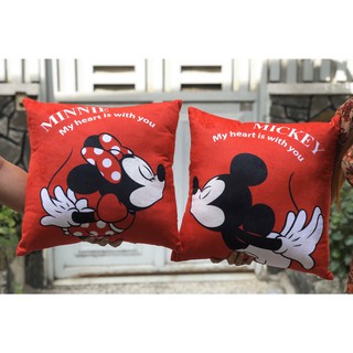 Set 2 vỏ gối vuông trang trí Mickey