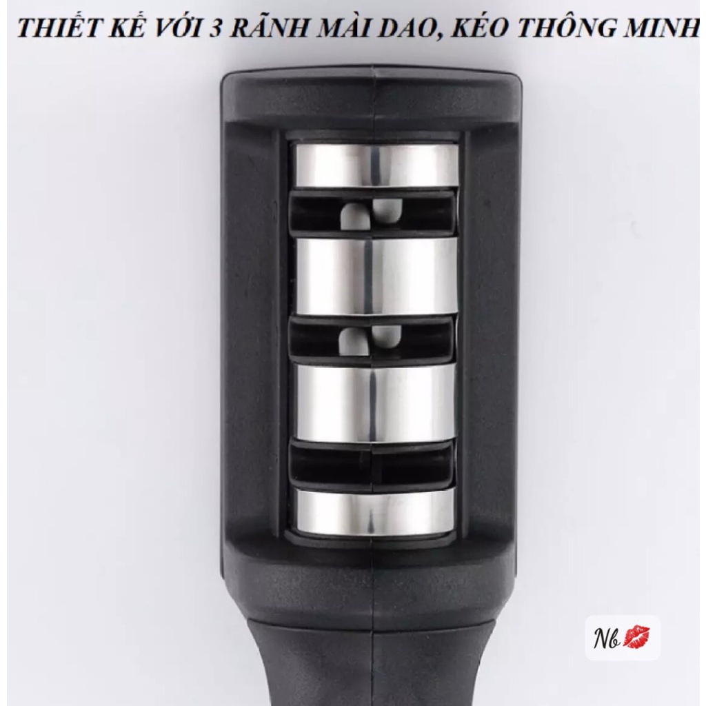 [ Siêu Sale ] Dụng Cụ Mài Dao Kéo 3 Cấp Độ Cầm Tay, Máy Mài Dao Nhanh Tiện Lợi