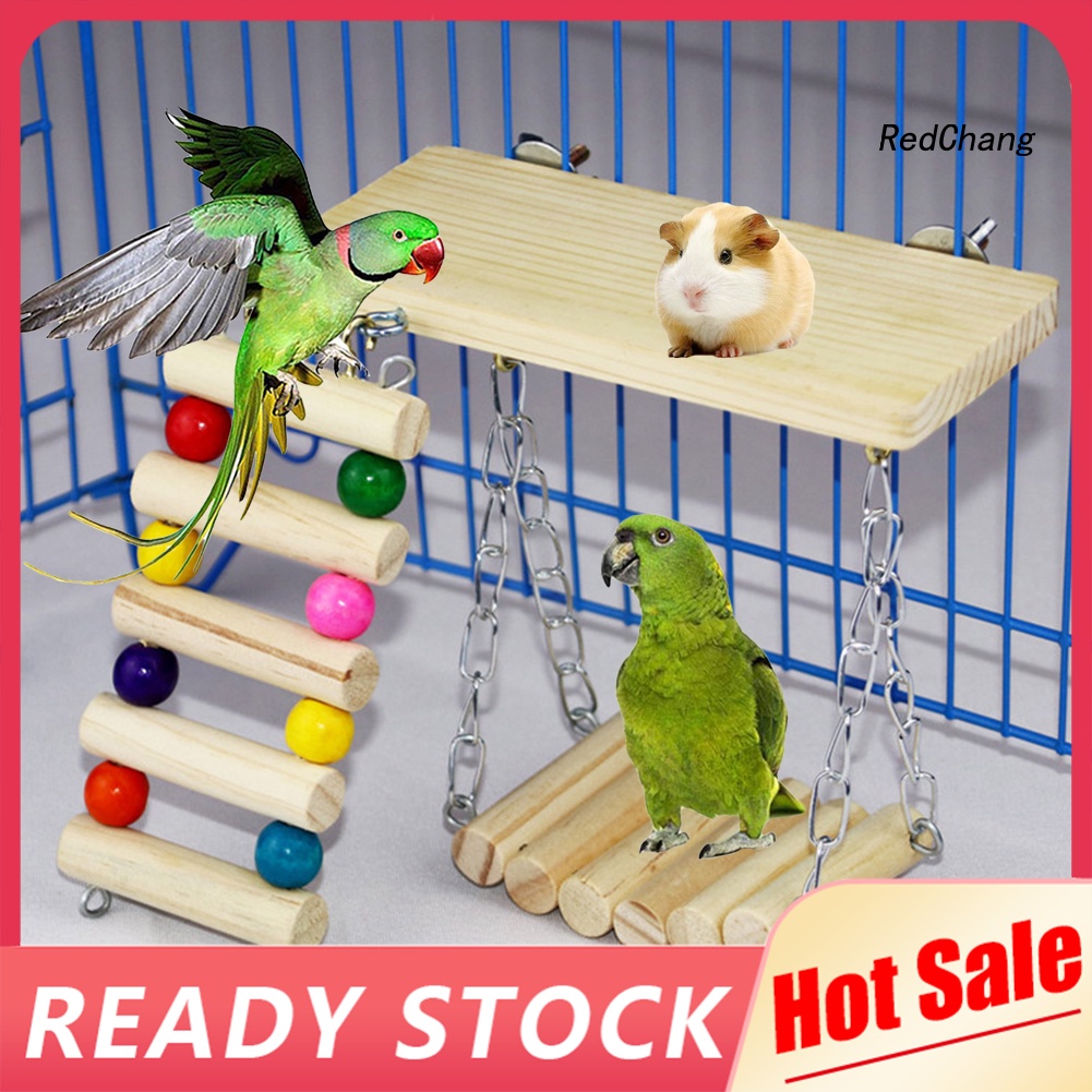 Set 3 đồ chơi thang dây chuỗi hạt gỗ độc đáo cho thú cưng