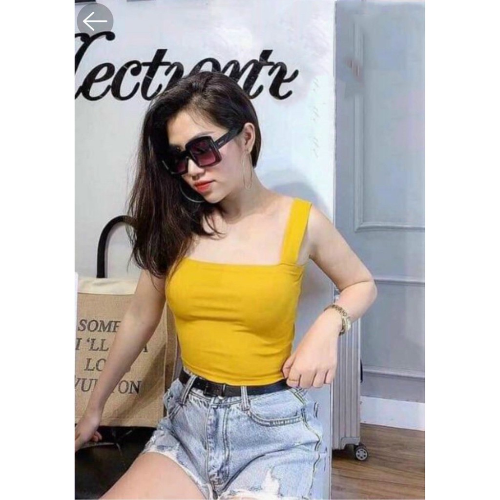 Áo Hai Dây Croptop Bảng To 8 màu YLUK155211