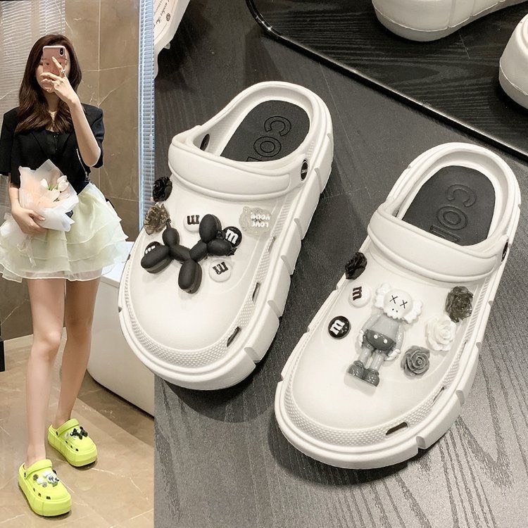 DÉP CROSS nữ BEAR ĐỘN ĐẾ 5cm kèm ĐÍNH KÈM PHỤ KIỆN JIBBITZ HOT 2022