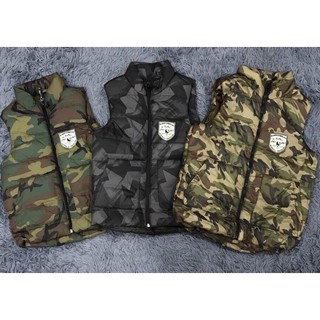 Áo phao gi lê rằn ri lót bông hàng vnxk cho bé trai size 6-10 tuổi