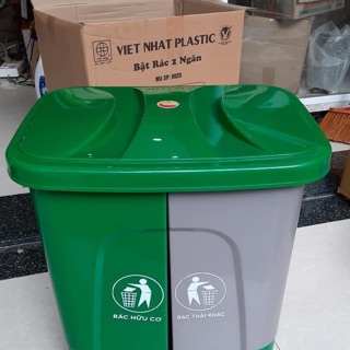 Mua Thùng rác hữu cơ 2 ngăn phân loại rác