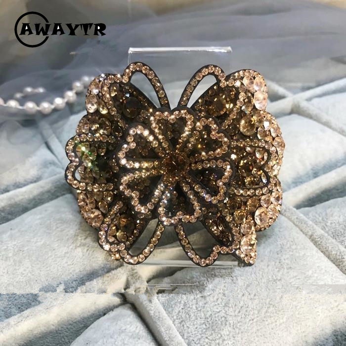 Kẹp Tóc Hình Hoa Đính Đá Phong Cách Retro Thời Trang Cho Nữ