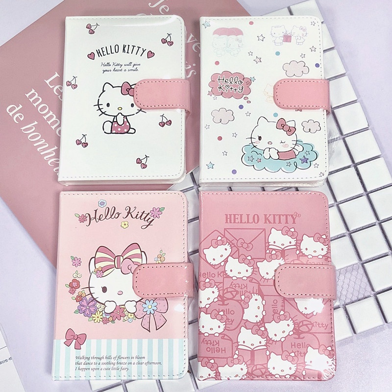 Sổ Tay Dễ Thương Notepad Hello Kitty Da PU Notebook A6 Notebook Sáng Tạo Văn Phòng Phẩm Cô Gái Tươi Nhật Ký Hoạt Hình Du Lịch Notepad Di Động