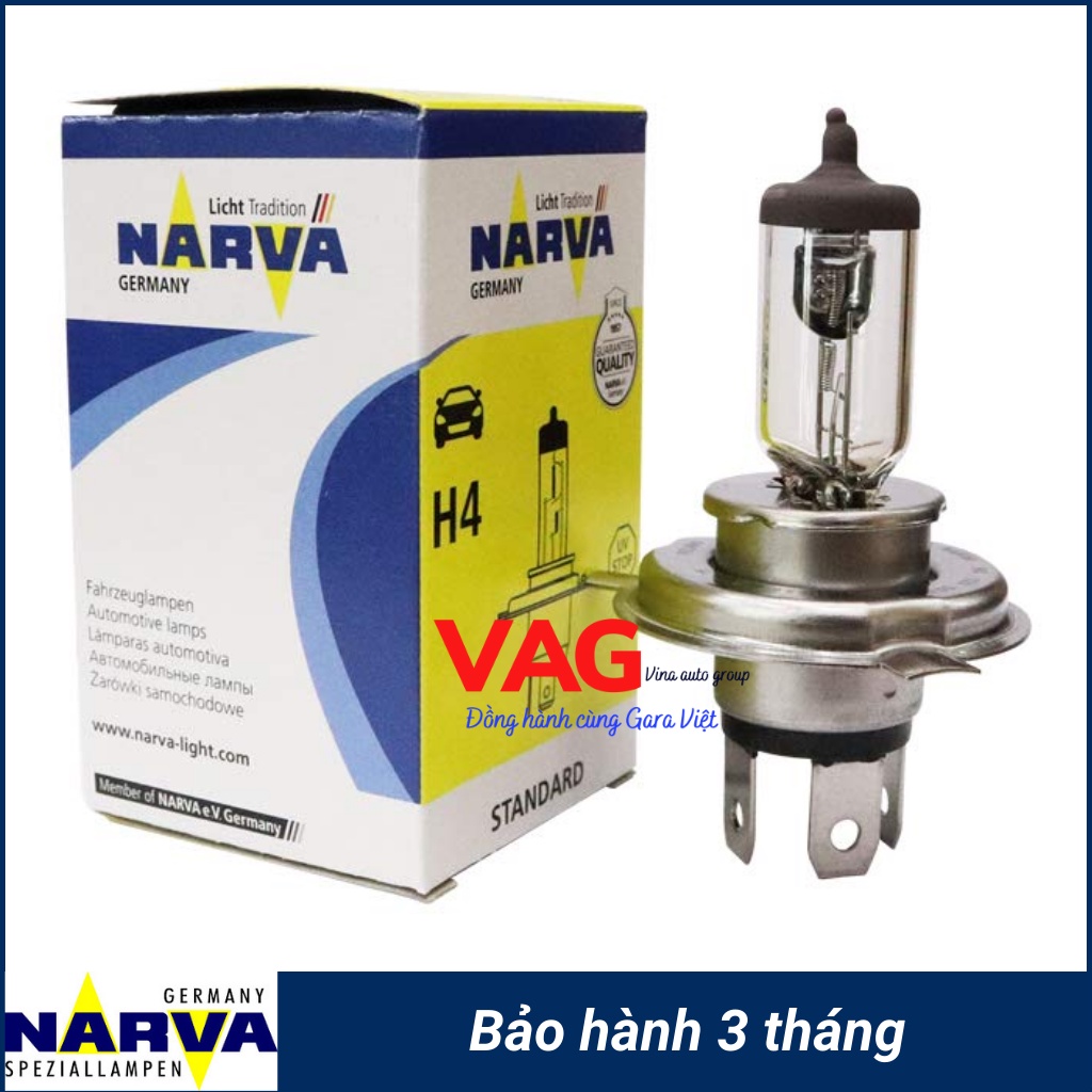 Bóng đèn pha H4 NARVA 12V 60/55W chính hãng của Đức