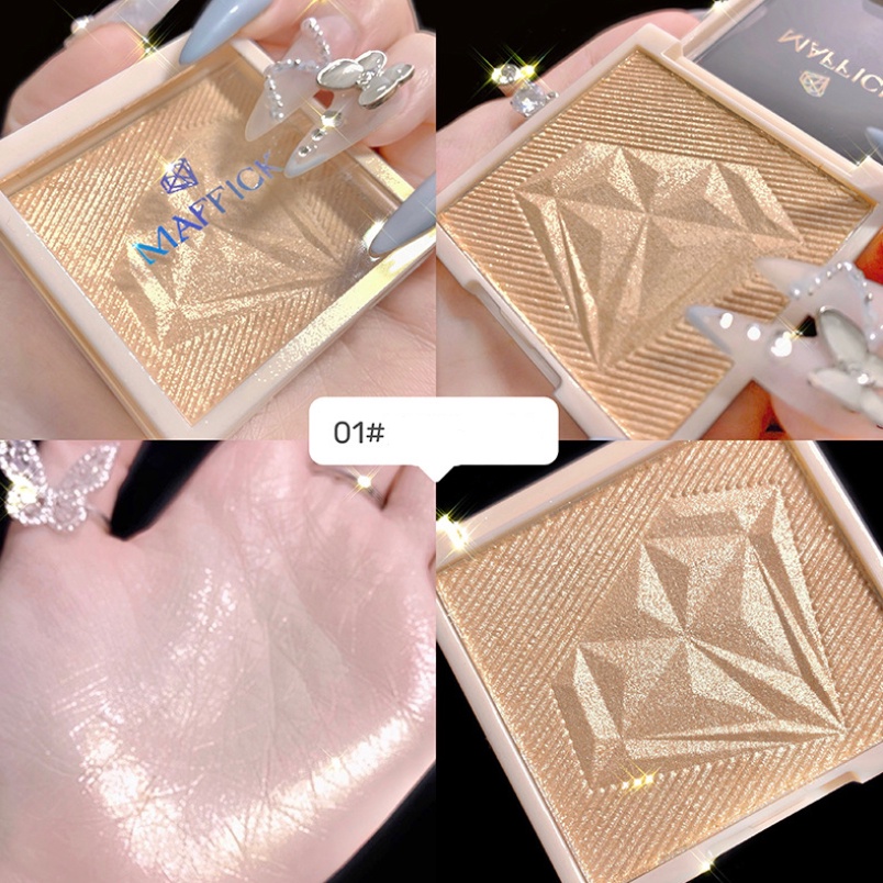Phấn má hồng bắt sáng ánh nhũ MAFFICK Diamond Highlight Powder 4g
