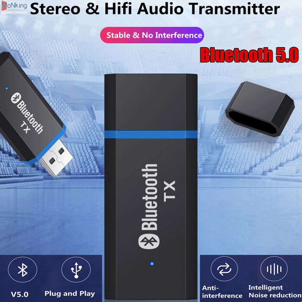 【Special Offer】Portable USB Tai Nghe Loa USB Bluetooth 5.0 Bộ Phát Adapter 3.5Mm AUX Stereo Jack ^ MK ^