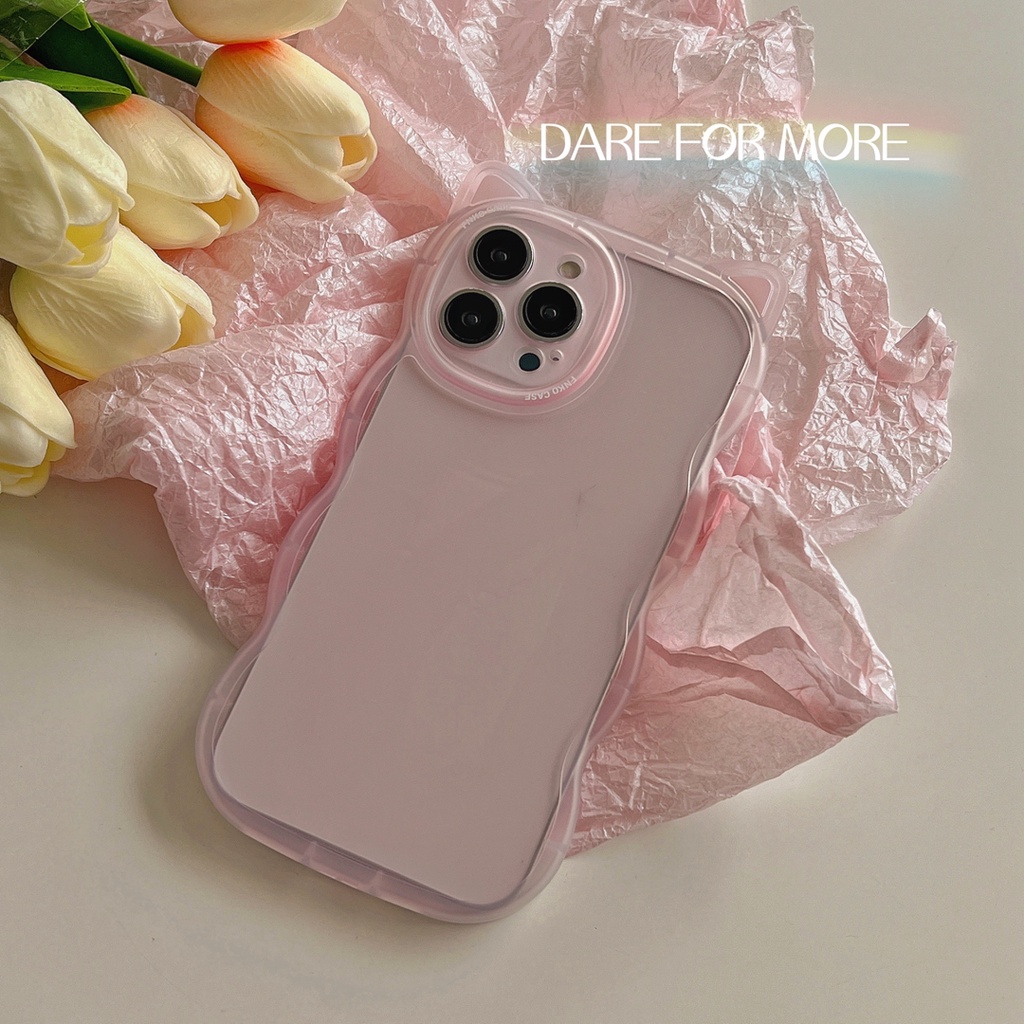 Ốp Điện Thoại tpu Trong Suốt Họa Tiết Tai Mèo Hoạt Hình Cho iphone 13 pro max ins12 pro max x/xs max11 pro max xsmax