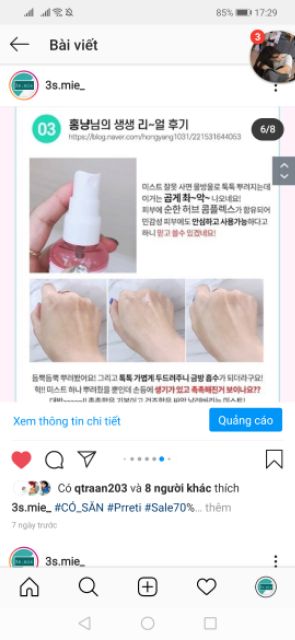 [CÓ SẴN - SĂN SALE 70%] Xịt Khoáng 𝗣𝗥𝗥𝗘𝗧𝗜 WATER BERRY FACIAL MIST | BigBuy360 - bigbuy360.vn