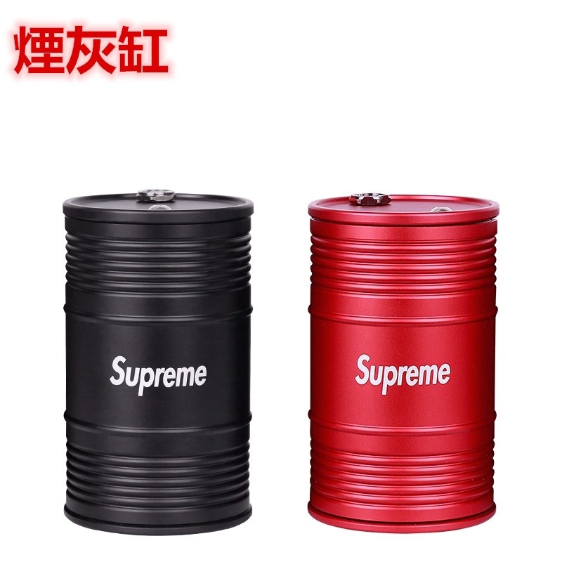 Gạt tàn thuốc có nắp in chữ Supreme/Champion xu hướng Hàn Quốc sáng tạo cá tính đa năng cho xe hơi