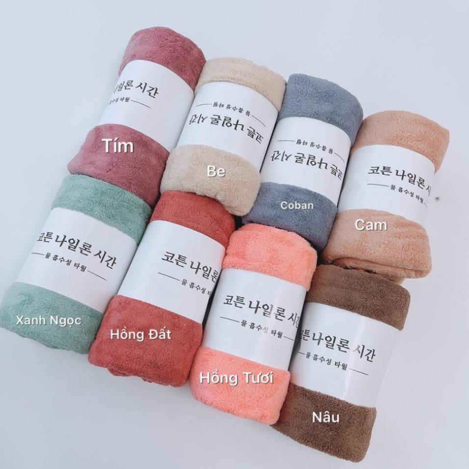 Khăn tắm bông hàn quốc 70 x 140 cm chất khăn bông lông cừu siêu mềm mịn thấm hút nước cực thích hợp cho cả mẹ và bé