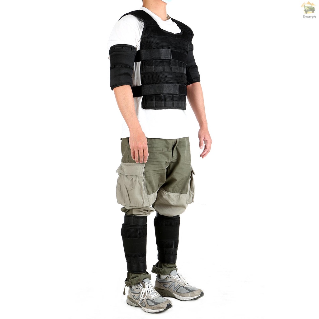 Áo tạ tập thể lực 15/35kg với băng quấn chân 6kg và quấn cánh tay 5kg chuyên dụng