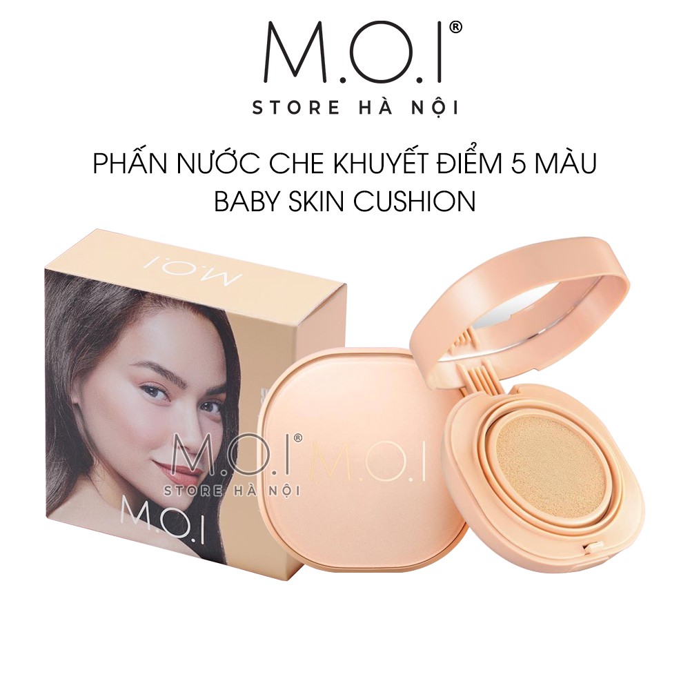 Phấn nước cushion ♥️ Baby skin 5 tone màu ♥️ Phấn nước che khuyết điểm MOI Cosmetics Hồ Ngọc Hà