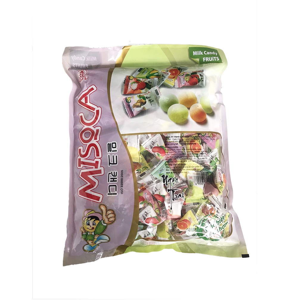 Kẹo dẻo misoca gói 1 kg, kẹo mochi ngọc trai nhân trái cây Đức Hạnh