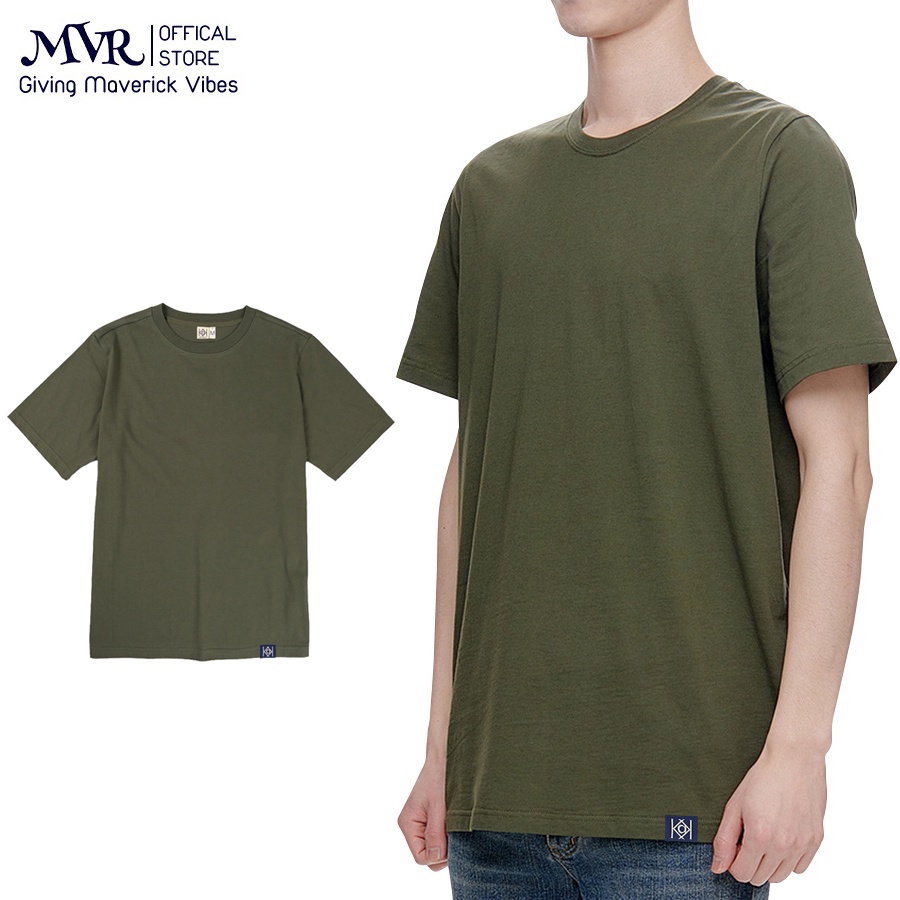 Áo Thun Xanh Lá Đậm Basic Standard Tee Phông Trơn Nam Nữ Unisex Tay Ngắn Oversize Form Rộng Màu Xanh Rêu Maverick