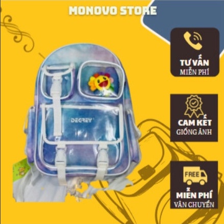Balo Hoạ Tiết Chữ và Loang Degrey Basic Backpack