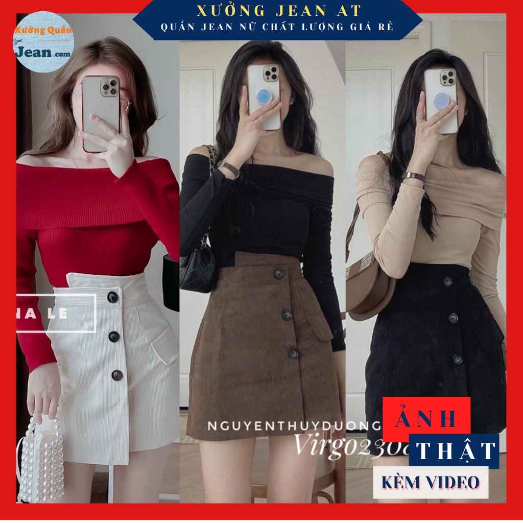 Áo hở vai dài tay thun gân tôn dáng hot thu đông - 748