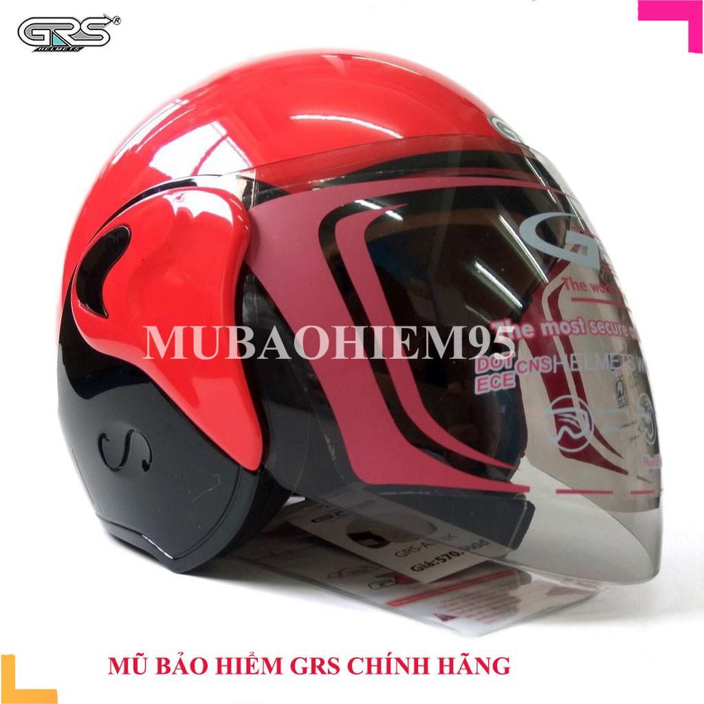 ♥️ Shop Uy Tín ♥️ Mũ bảo hiểm có kính 3/4 GRS A318 Có tem quét mã vạch