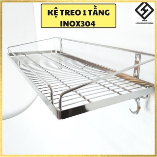 Kệ treo INOX 304 1 tầng cao cấp, kệ chén đĩa đựng tô, chén, bát, giá úp ly, đồ dùng nhà bếp tiện lợi