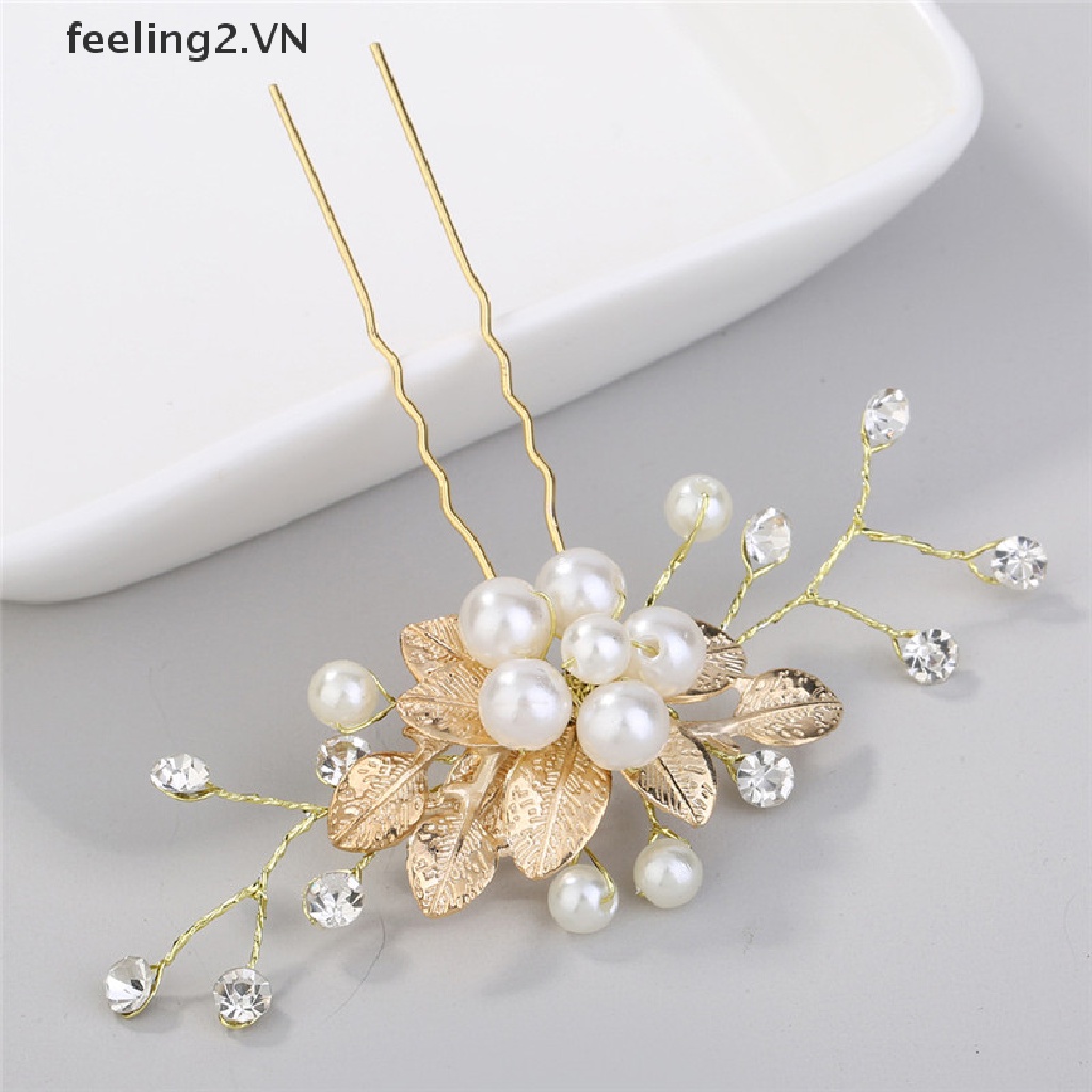 Kẹp Tóc Pha Lê &amp; Ngọc Trai Giả Cho