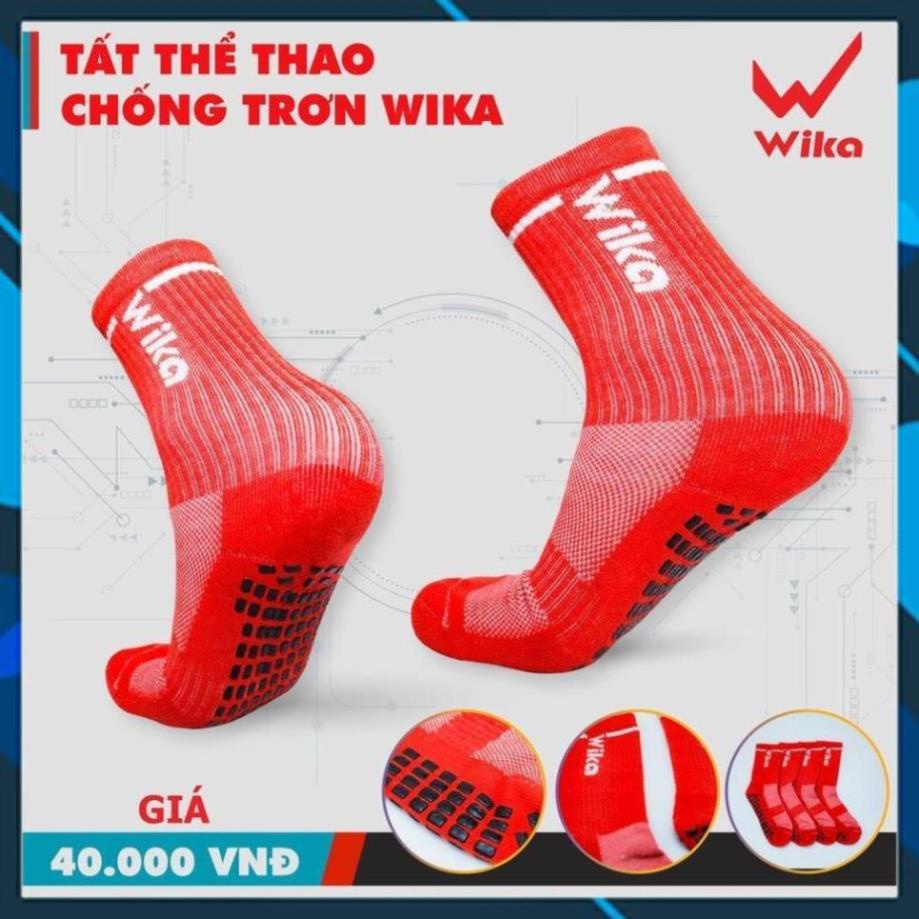 Vớ chống trơn đá banh, tất chống trượt bóng đá thương hiệu Wika dành cho các môn thể thao, bóng đá, không hôi chân.