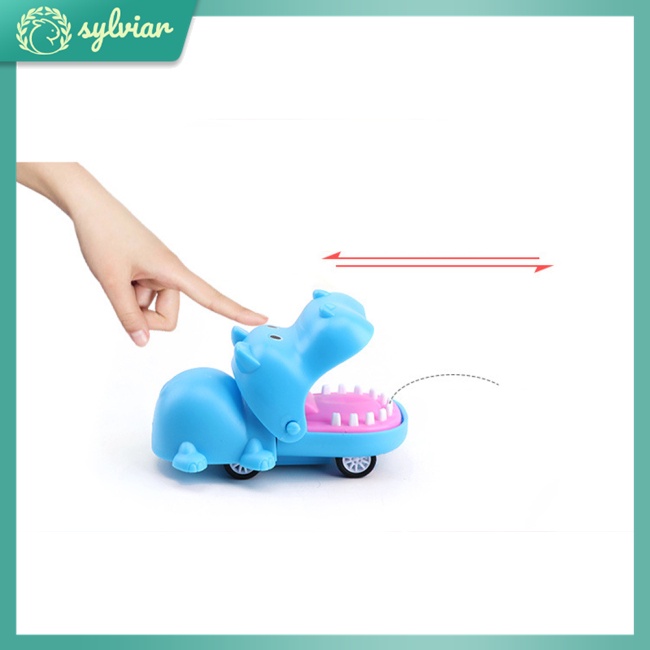 [sylviar] Đồ Chơi Xe Kéo Hình Cá Sấu Hoạt Hình Mini Cắn Tay Làm Quà Tặng Cho Bé