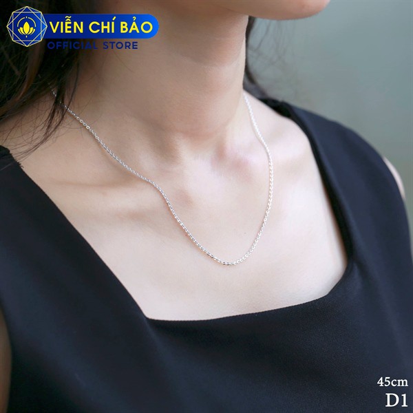 Dây chuyền bạc nữ hình mắt xích chất liệu bạc S925 thời trang phụ kiện trang sức nữ Viễn Chí Bảo D400143x