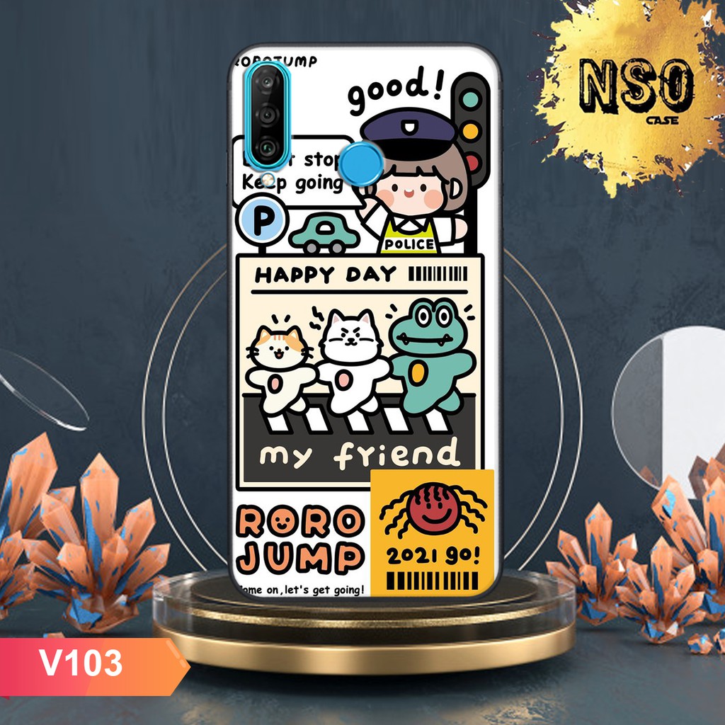 Ốp Lưng Huawei P30 - P30 LITE - P30 PRO - NOVA 4E In Hình Roro Jump Siêu Cute