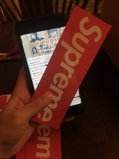 Sticker Decal Supreme Nhiều Size Cao Cấp - Size không lồ - Bền màu - Chống xước - Chống nước