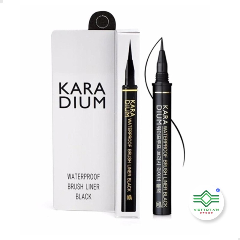 Bút kẻ mắt nước đầu lông Karadium Waterproof Brush Liner Black  VT093