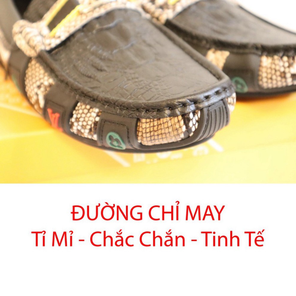 Giày lười, giày mọi Nam Da Bò 100% Cực Phong Cách - Bắt Mắt - Đế Cao Su Cực Êm Chân - PHARAON