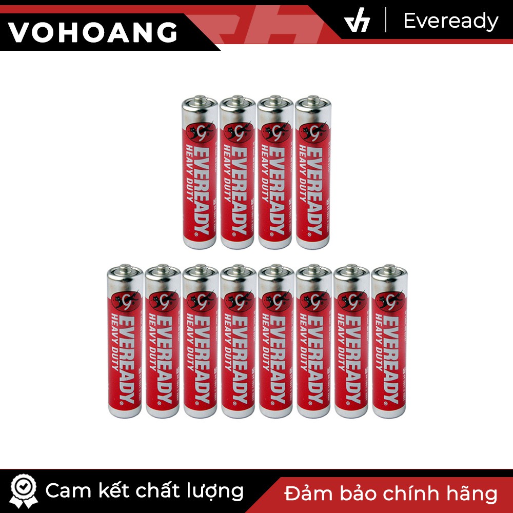 Bộ 12 pin AAA - pin đũa Eveready Heavy Duty (Đỏ)