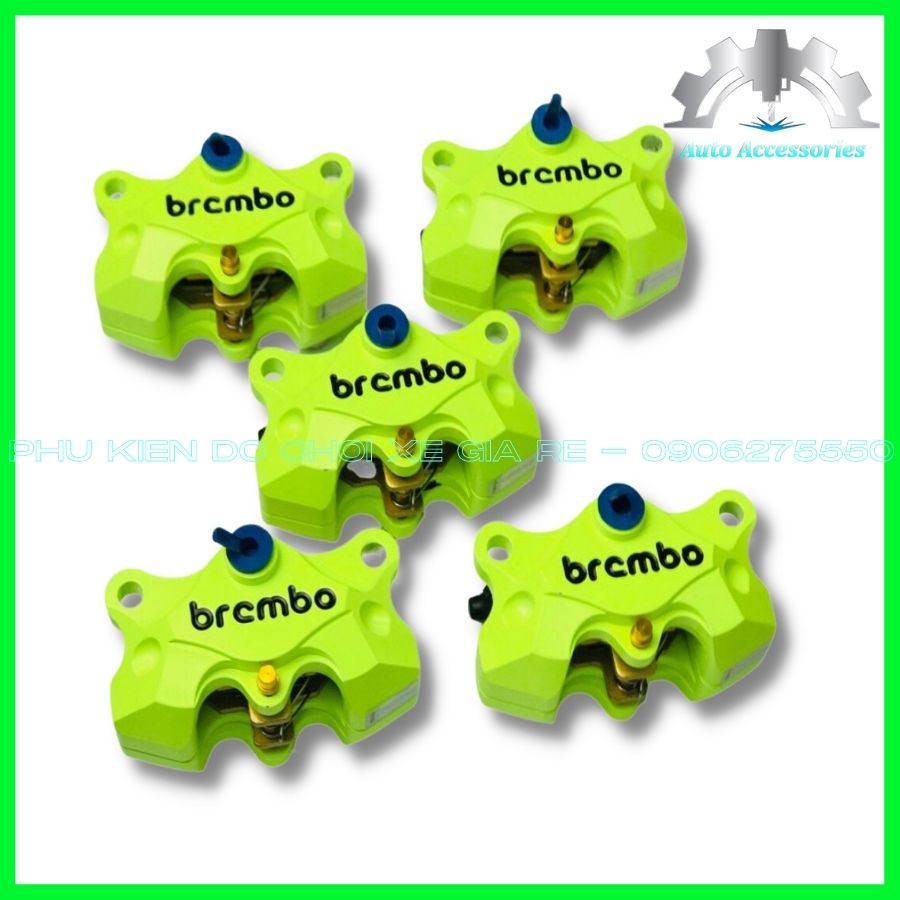 NEW ĐỘC LẠ 100% - Heo Dầu Brcmbe 2piston đối xứng MÀU XANH DẠ QUANG, đĩa ZIN Thông Dụng Trước và Sau cho Tất Cả các Xe