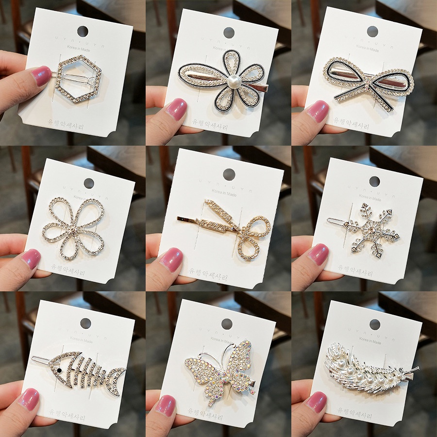 Kẹp Tóc Đính Pha Lê Phong Cách Hàn Quốc