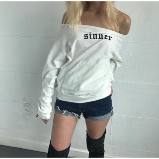 Áo khách đặt custom, màu đen, k chữ sinner