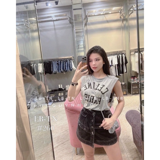 Quần váy jean cúc hot lắm