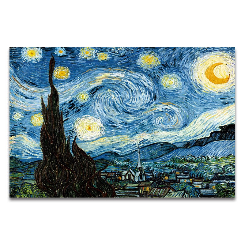 Tranh sơn dầu Van Gogh bằng vải canvas treo tường trang trí tiện dụng