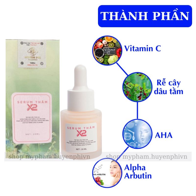 Serum Khử thâm X2_Huyền Phi khử thâm 20ml (Chính Hãng)