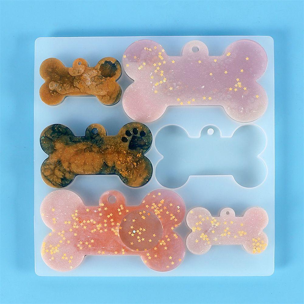 Khuôn Silicone Hình Khúc Xương Chó Làm Móc Khóa / Trang Sức Thủ Công