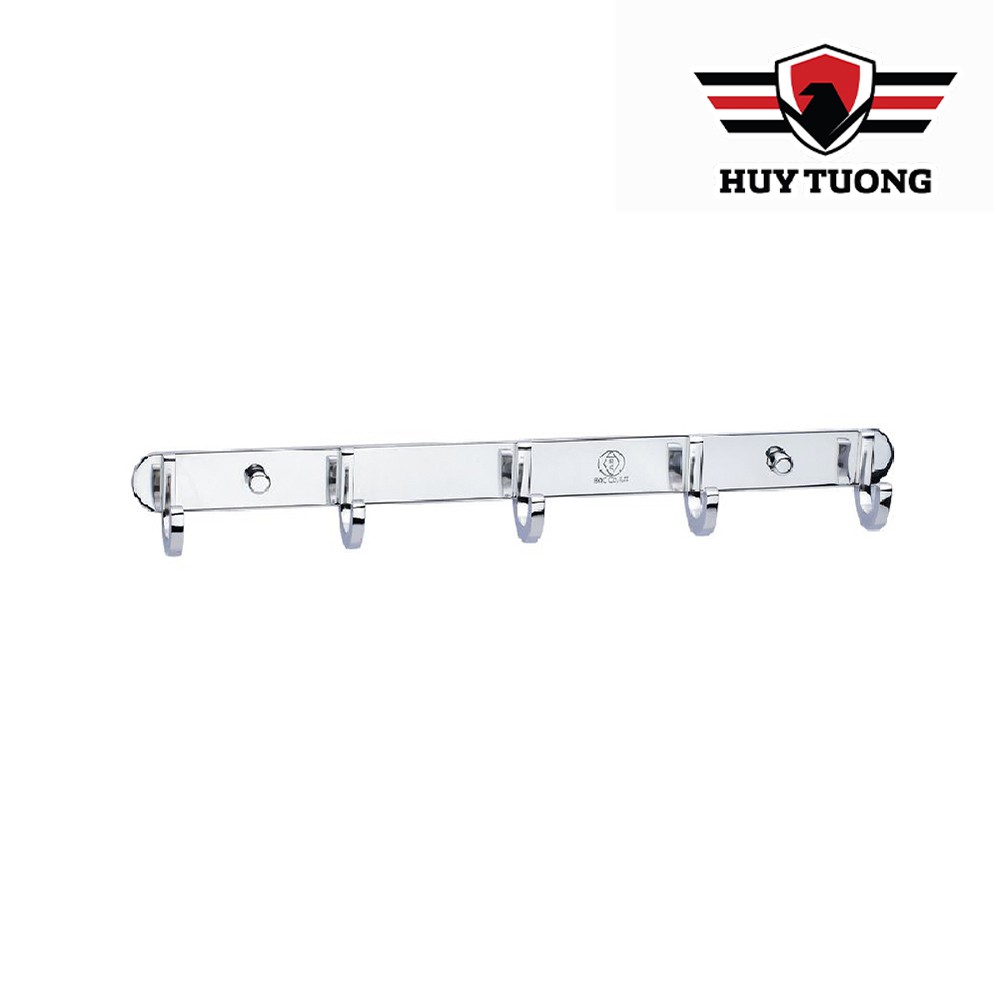 Móc treo tường, móc gắn tường treo quần áo inox từ 6 đến 10 mấu ( Không gỉ sét ) - Huy Tưởng