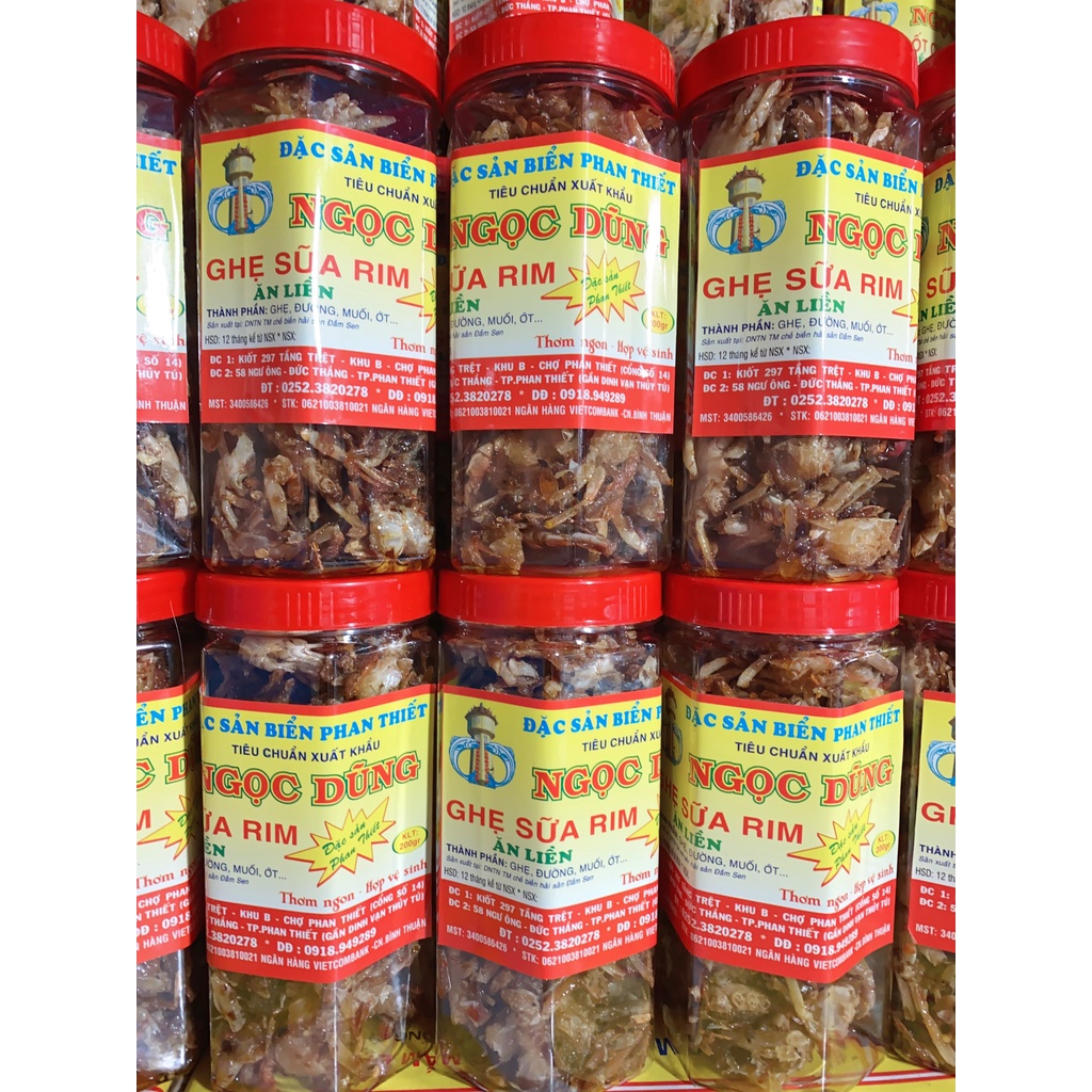 Ghẹ Sữa Rim ( ăn liền ) là món ăn ngon của Shop Đặc Sản Biển Phan Thiết NGỌC DŨNG; Hộp 200 gram. HSD 12 tháng