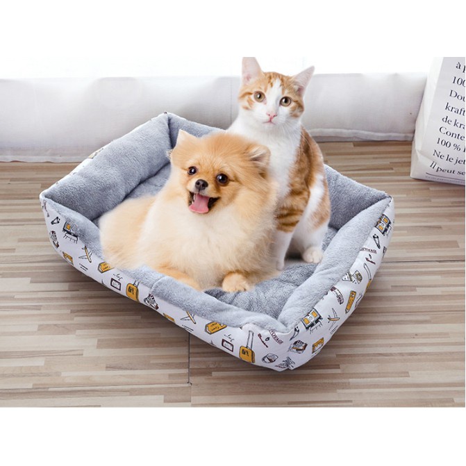 Đệm ngủ cho chó mèo thiết kế caro siêu dễ thương mẫu ngẫu nhiên